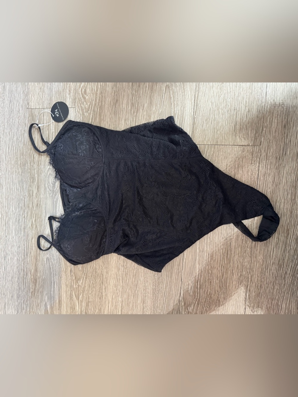 Klassy Network Black Lace Shapewear Bodysuit